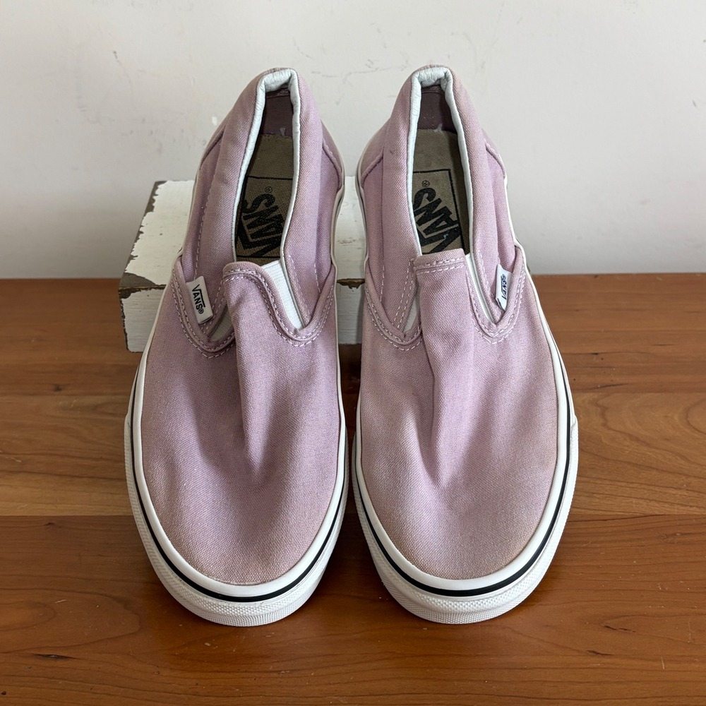 Vans Classic Slip-On Lilac Lavender Canvas Sneakers Womens 7 Mens 5.5 721356